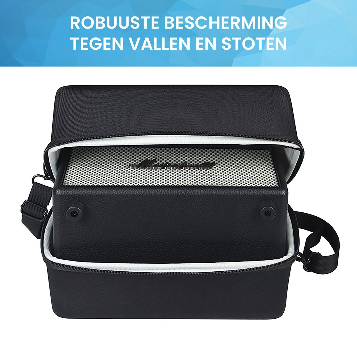 YONO Hard Case geschikt voor Marshall Acton 2 / 3 - Beschermhoes met Schouderriem - Zwart
