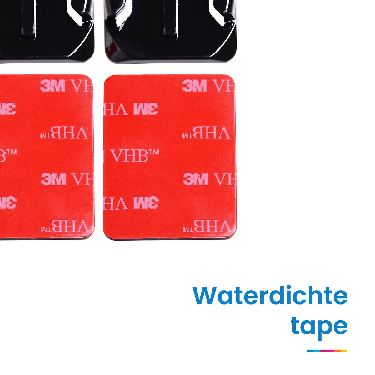 YONO Adhesive Mounts geschikt voor GoPro - 2 Flat en 2 Curved - Zelfklevend