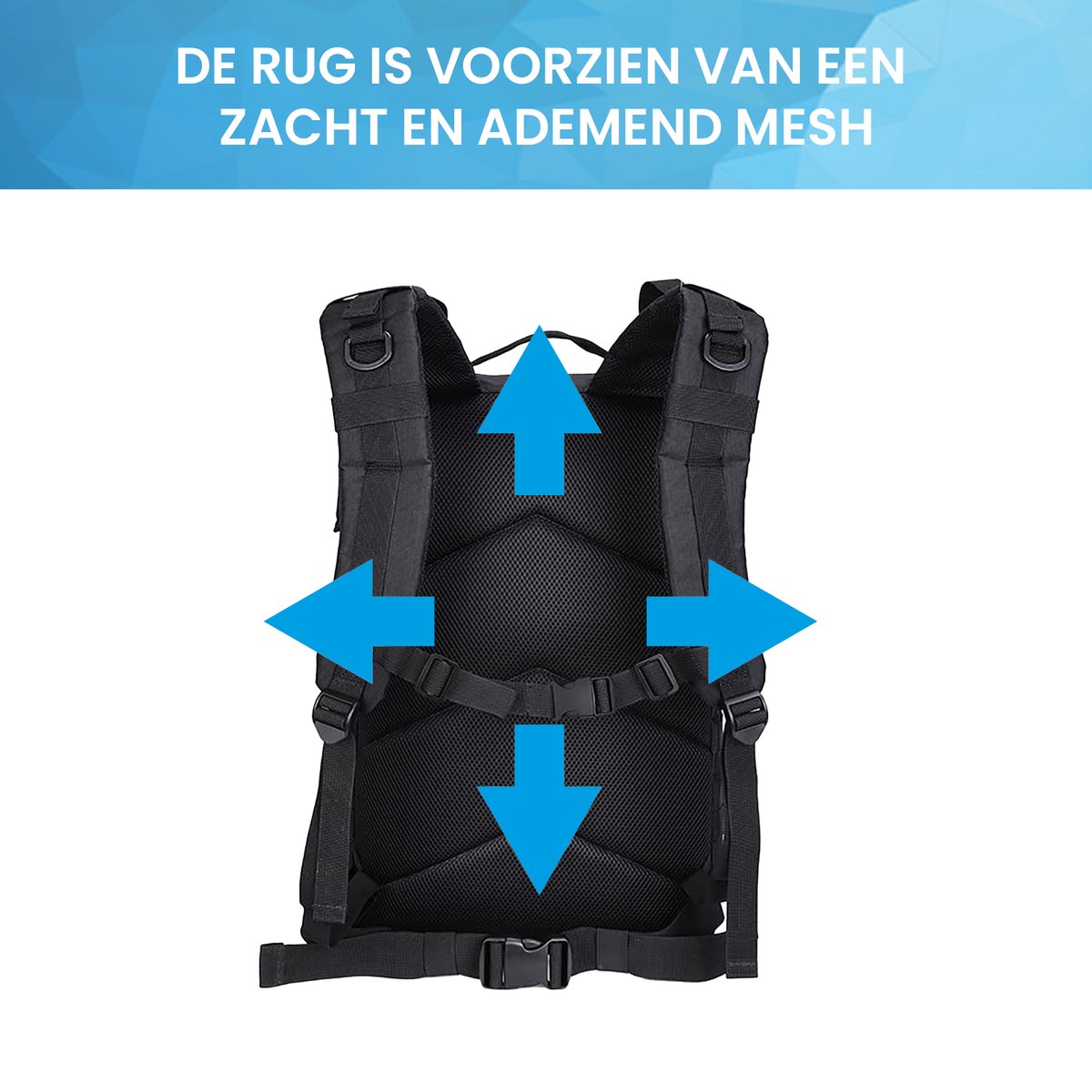 YONO Tactical Backpack Militaire Rugzak - Tactische Wandelrugzak Leger - 45L - Zwart