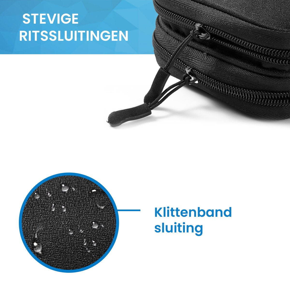 YONO Kabel Organiser Tas Small - Compacte Kabeltas - Opbergtas voor Elektronica en Accessoires - Etui Organizer Case - Zwart