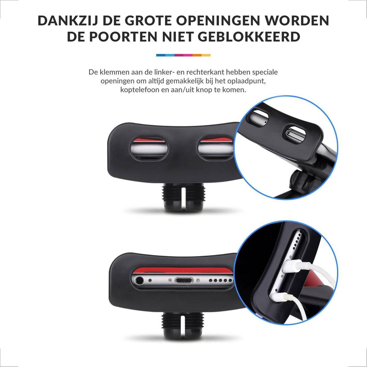 YONO Tablet Houder Auto Universeel - Hoofdsteun - Geschikt voor Tablet / Telefoon / Game Console - Zwart