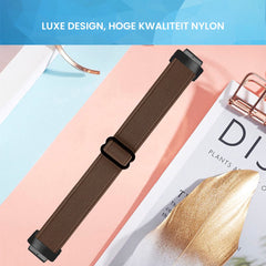 YONO Nylon Stretch Bandje geschikt voor Fitbit Inspire 3 - Bruin