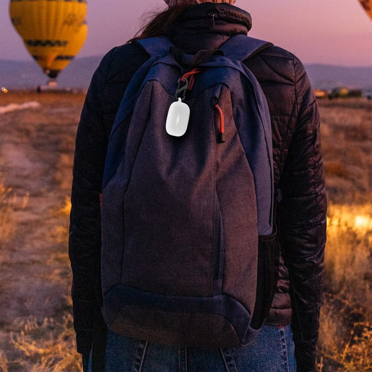 YONO Soft Case geschikt voor JBL Live Pro 2 TWS - Hoesje met Clip - Wit