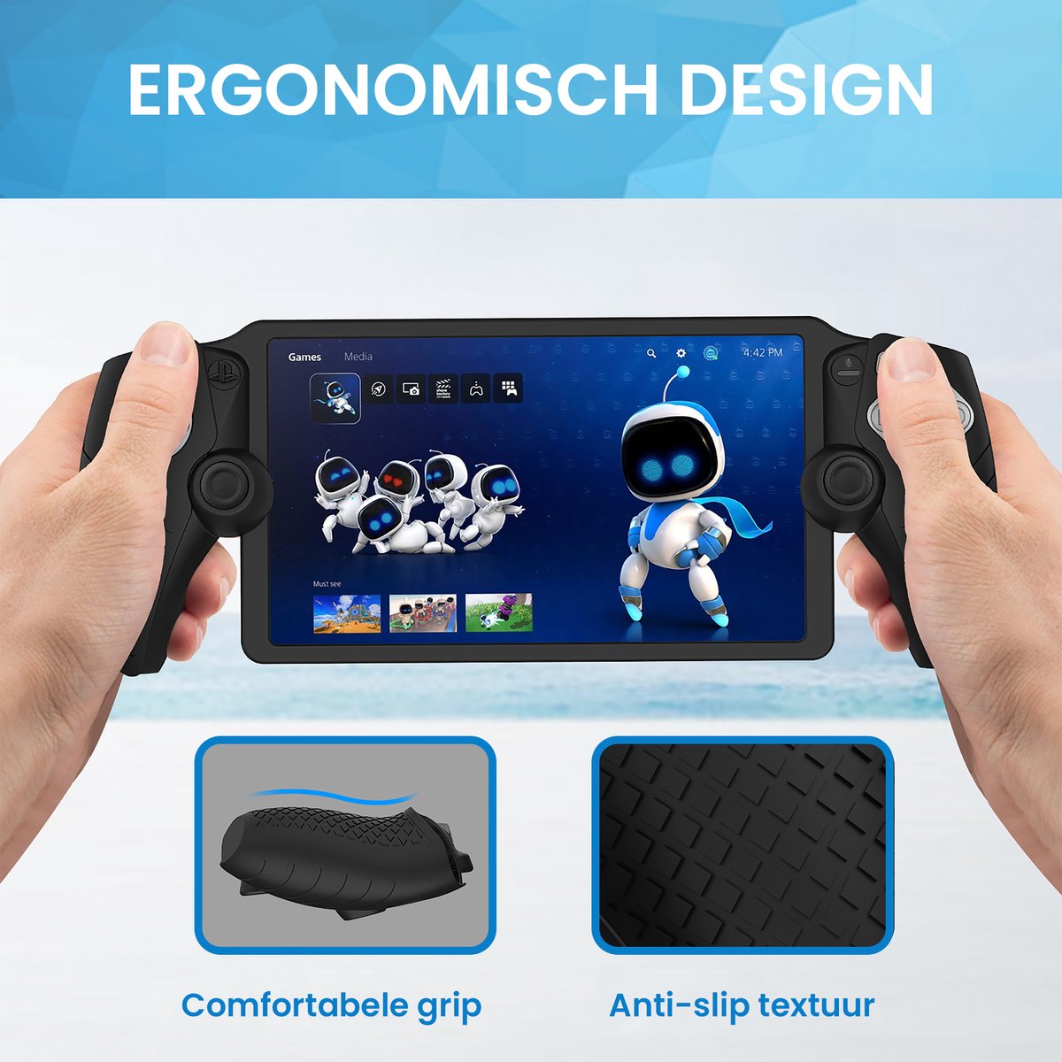 YONO Soft Case geschikt voor Playstation Portal - Siliconen Hoes - Zwart
