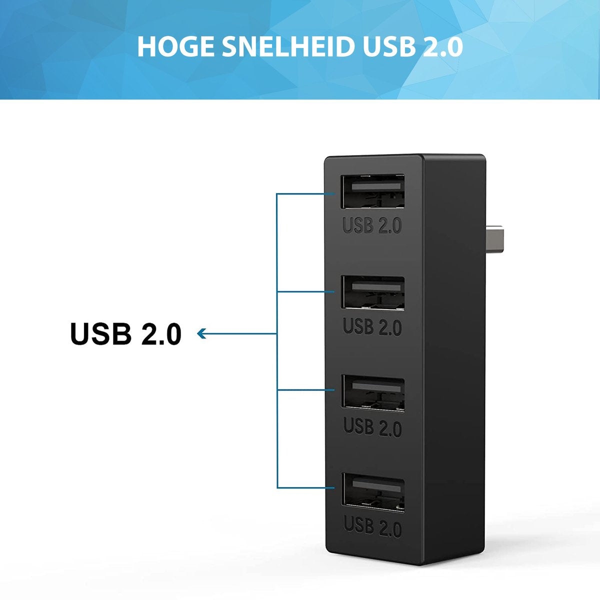YONO USB Hub geschikt voor Xbox Series X en S - USB 4 Poorts - Zwart