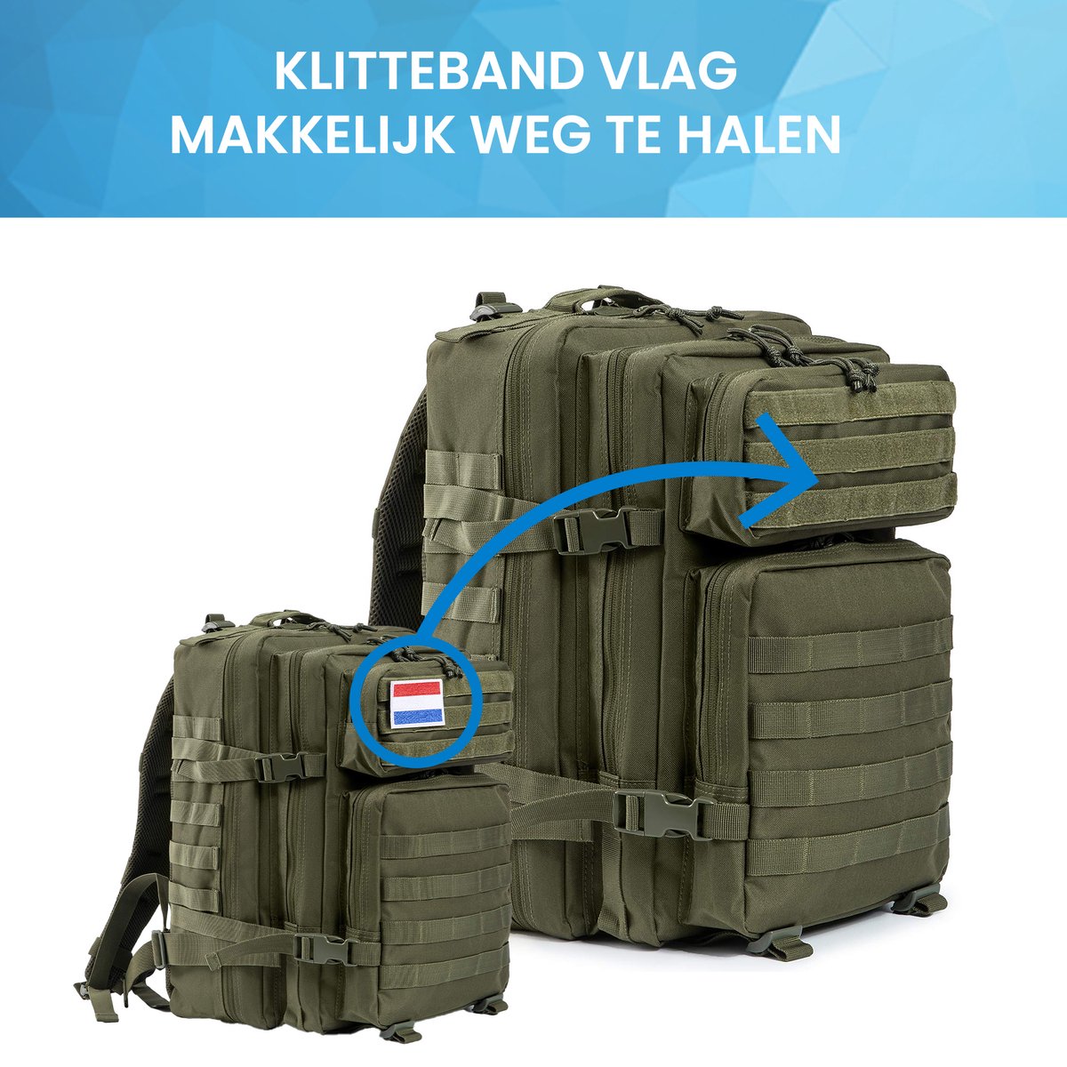 YONO Tactical Backpack Militaire Rugzak - Tactische Wandelrugzak Leger - 45L - Donkergroen