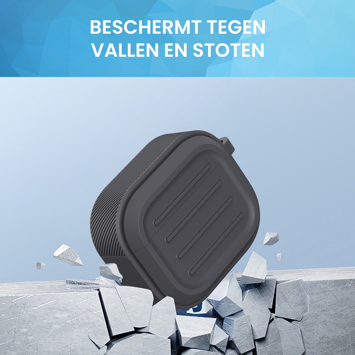 YONO Hoesje geschikt voor Apple Airpods 3 - Army Case - Grijs