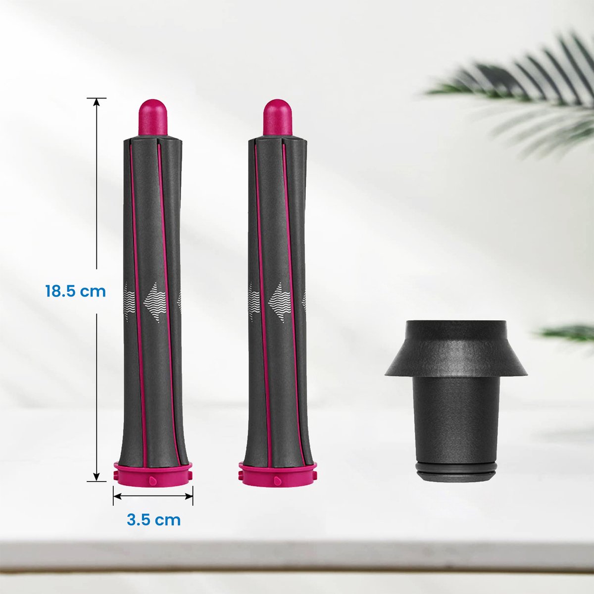YONO Lange Krultangen 30mm geschikt voor Dyson Airwrap Styler - Volume en Vorm - Inclusief Krultang Opzetstuk voor Föhn - Krul Borstel - 2 Stuks