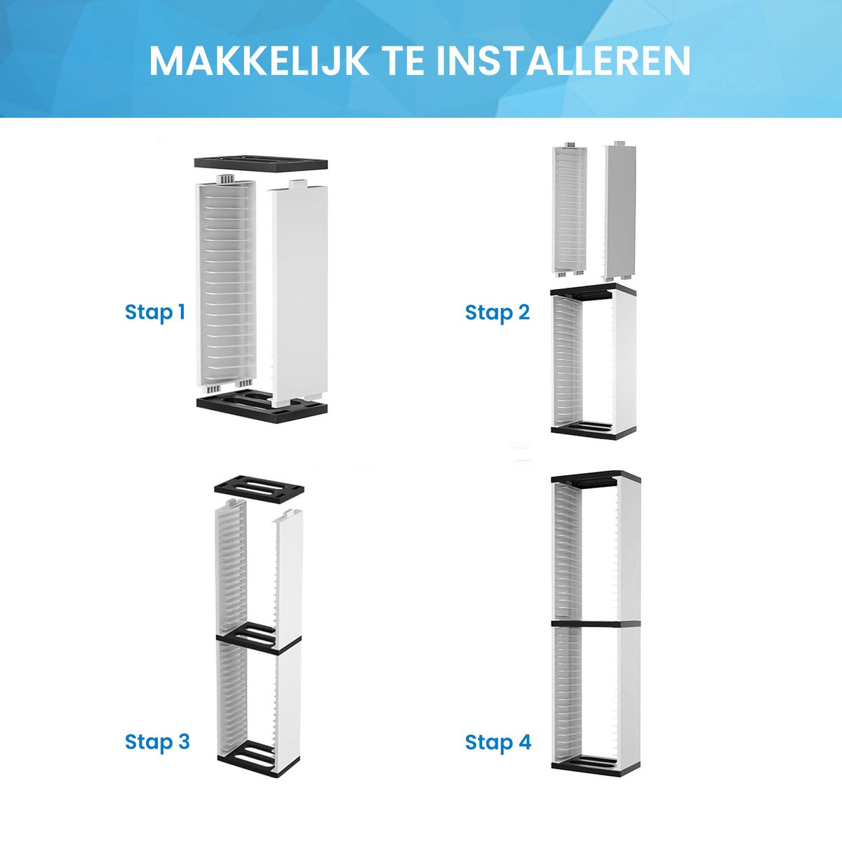 YONO Spellen Houder XL - Geschikt voor Playstation PS 5 / 4 / Xbox Series X / S - Game Organizer met Controller Houder - Tot 36 Games