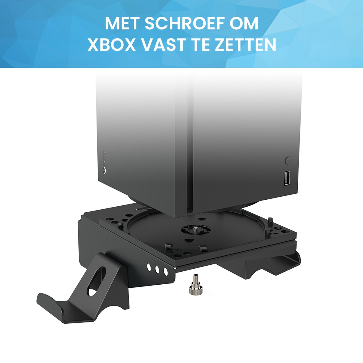 YONO Muurbeugel geschikt voor Xbox Series X - Wall Mount Beugel Console met Controller Houder voor Xbox - Zwart