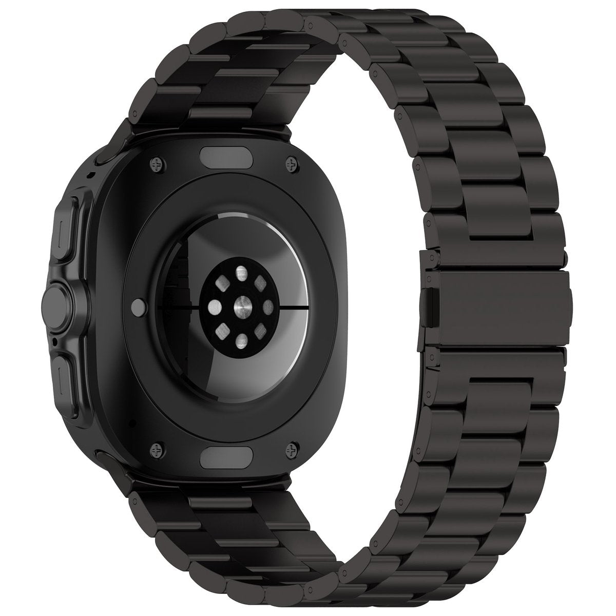 YONO Schakel Bandje geschikt voor Samsung Galaxy Watch Ultra 47mm - Luxe Stalen Horlogebandje - Zwart