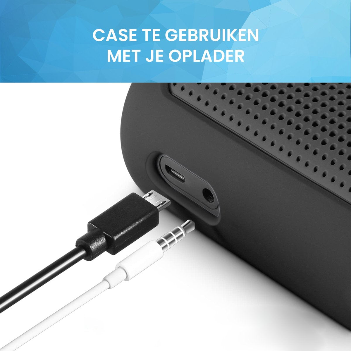 YONO Siliconen Hoes geschikt voor Bose Soundlink Color II – Case met Handvat – Beschermhoes - Zwart