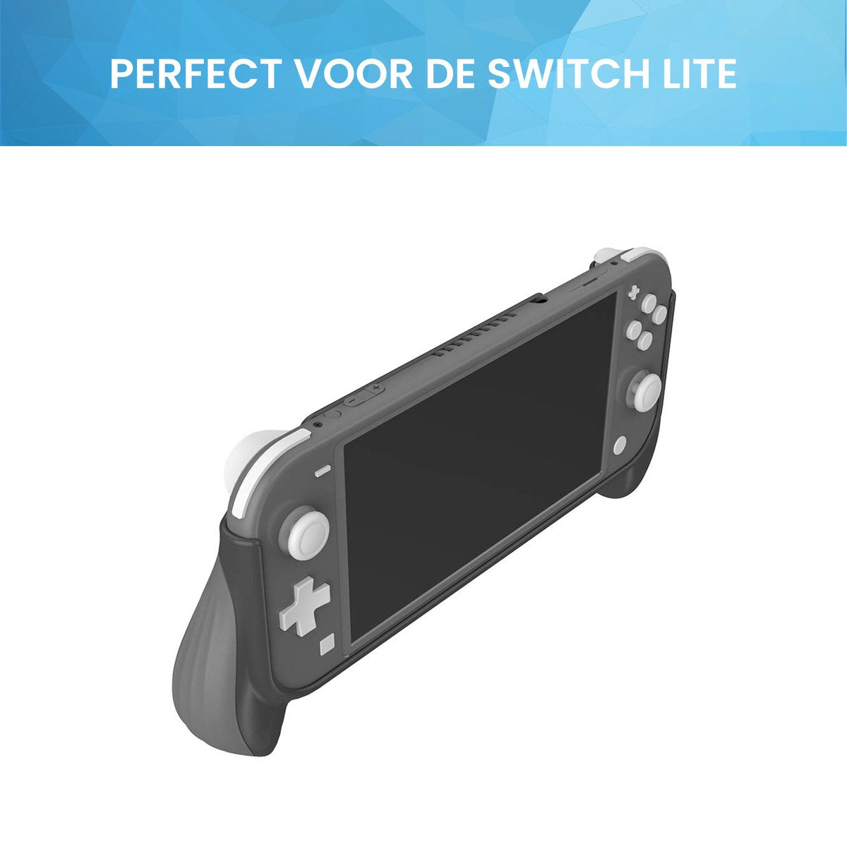 YONO Controller Case geschikt voor Nintendo Switch LITE - Ergonomische Grip Console Hoesje - Beschermhoes Accessoires - Grijs