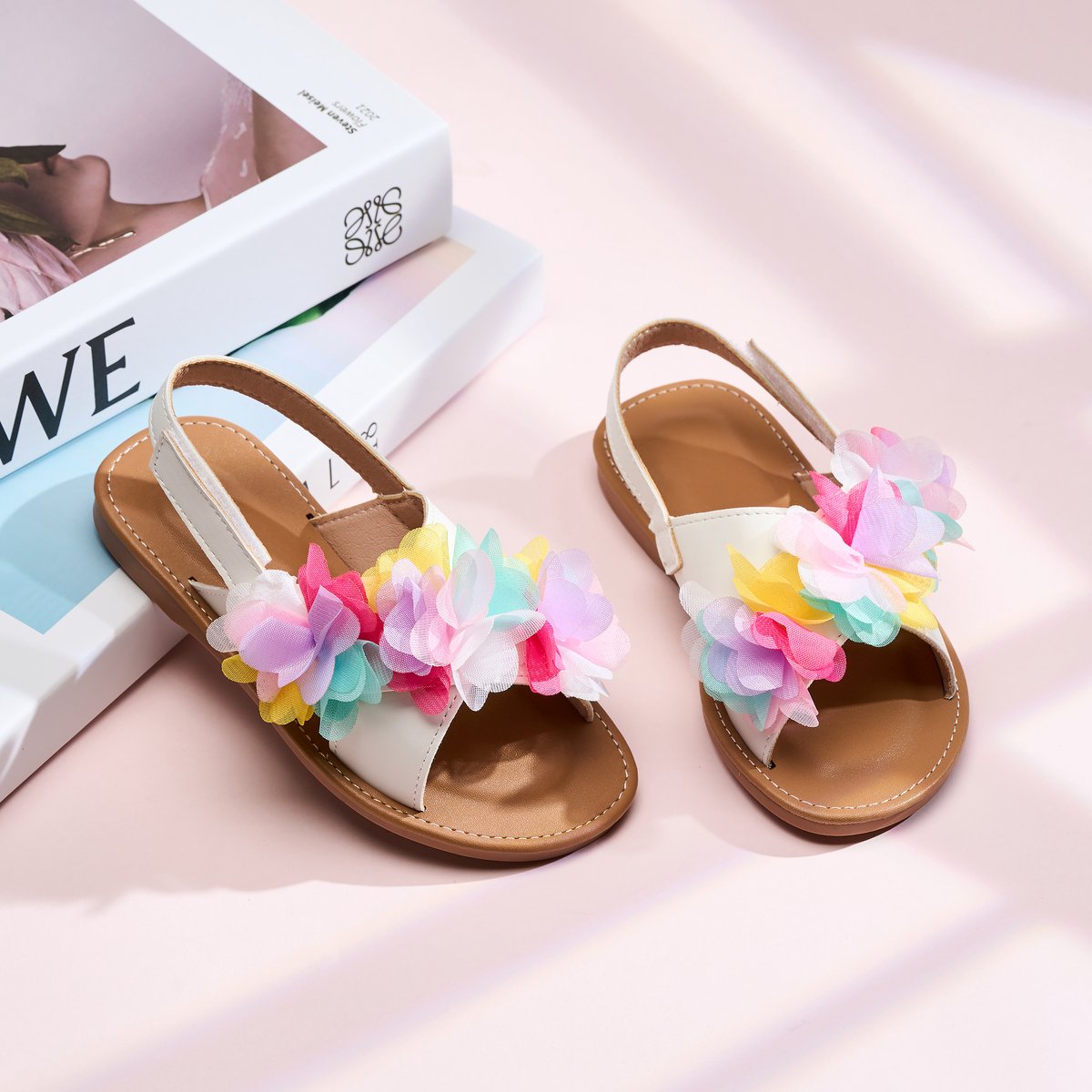 YONO Sandalen Meisje - Open Zomer Schoenen Meisjes - Wit - Maat 29