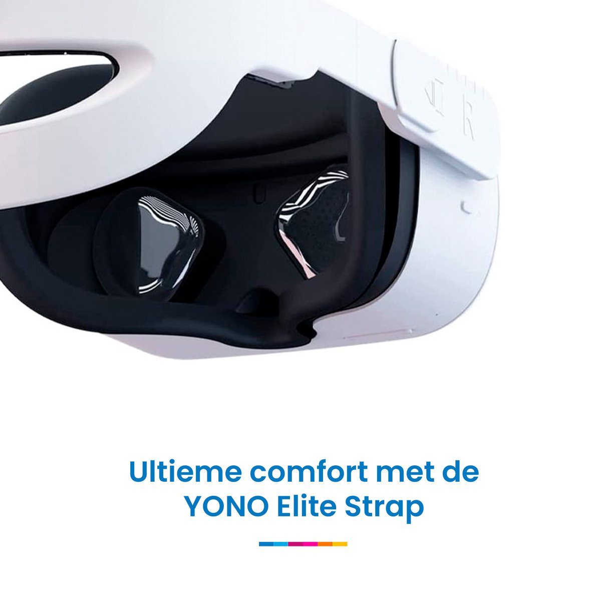 YONO Elite Strap met VR Cover geschikt voor Oculus Quest 2 - Verstelbare Comfortabele Strap met Hoofdkussen Meta Quest 2 - 3D Bril Accessoires - Wit