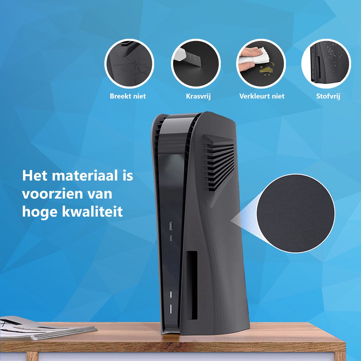 YONO Faceplate geschikt voor Playstation 5 Disc Edition - PS5 Console Skin Cover Accessoires - Zwart