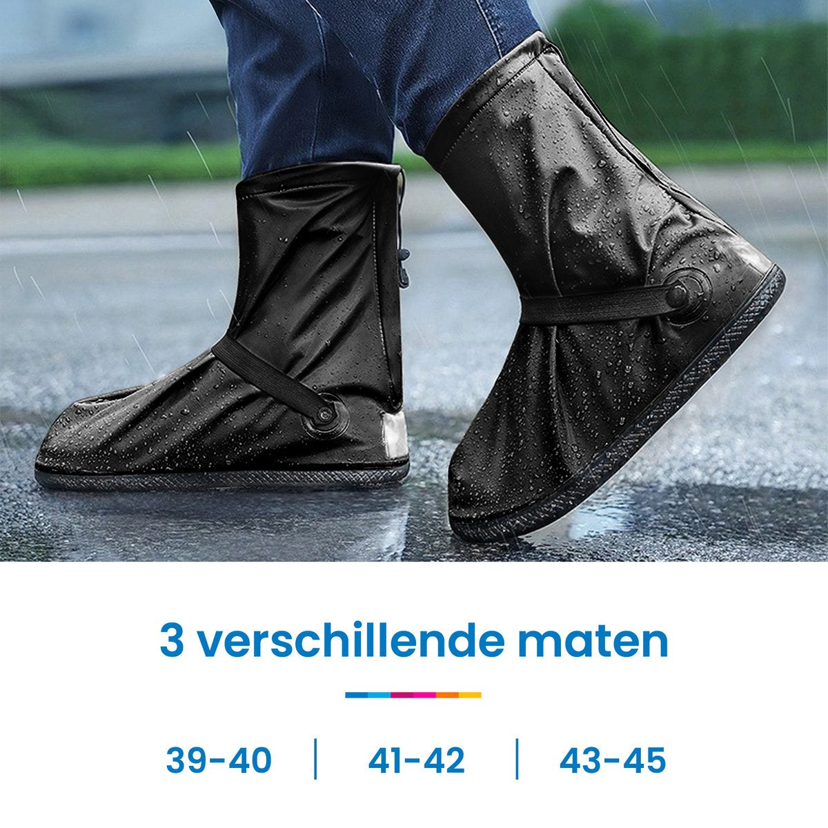 YONO Overschoenen Waterdicht - Schoenovertrekken Herbruikbaar en Reflecterend - Schoen Regen Hoes - Maat 39-40