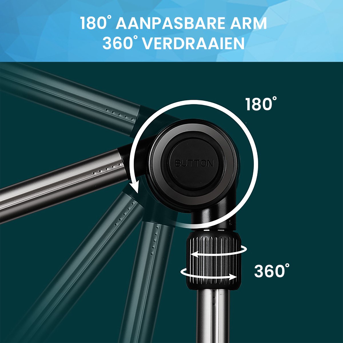 YONO Tablet Houder met Flexibele Arm - Statief geschikt voor Bureau Tafel en Bed - Zwart