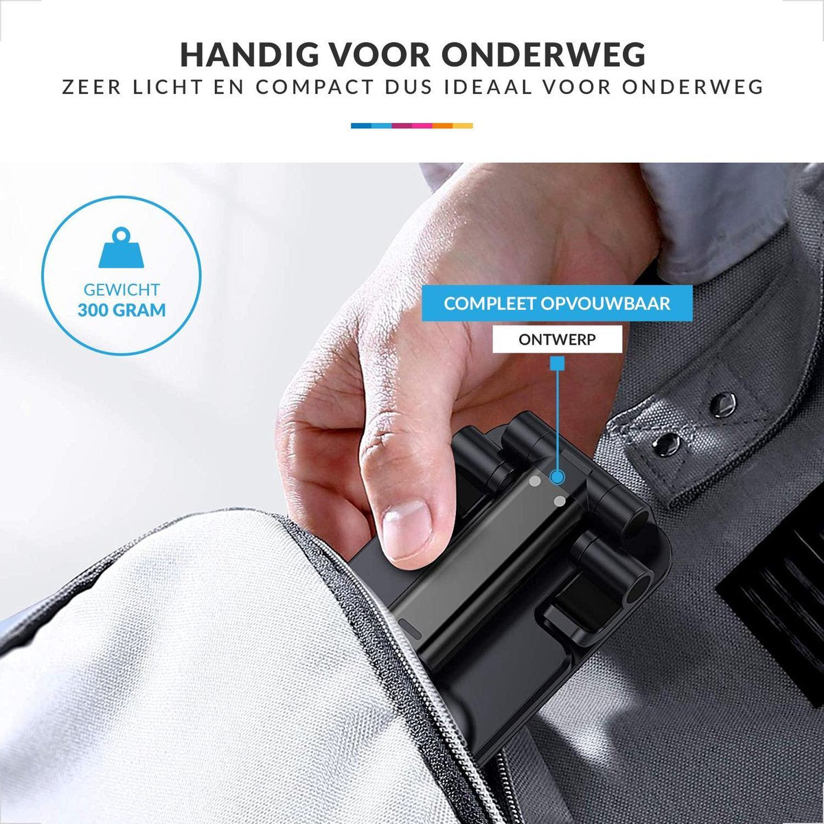 YONO Telefoonhouder Bureau Compact – Telefoonstandaard Inklapbaar – Smartphone en Tablet Houder – Gsm Statief - Zwart