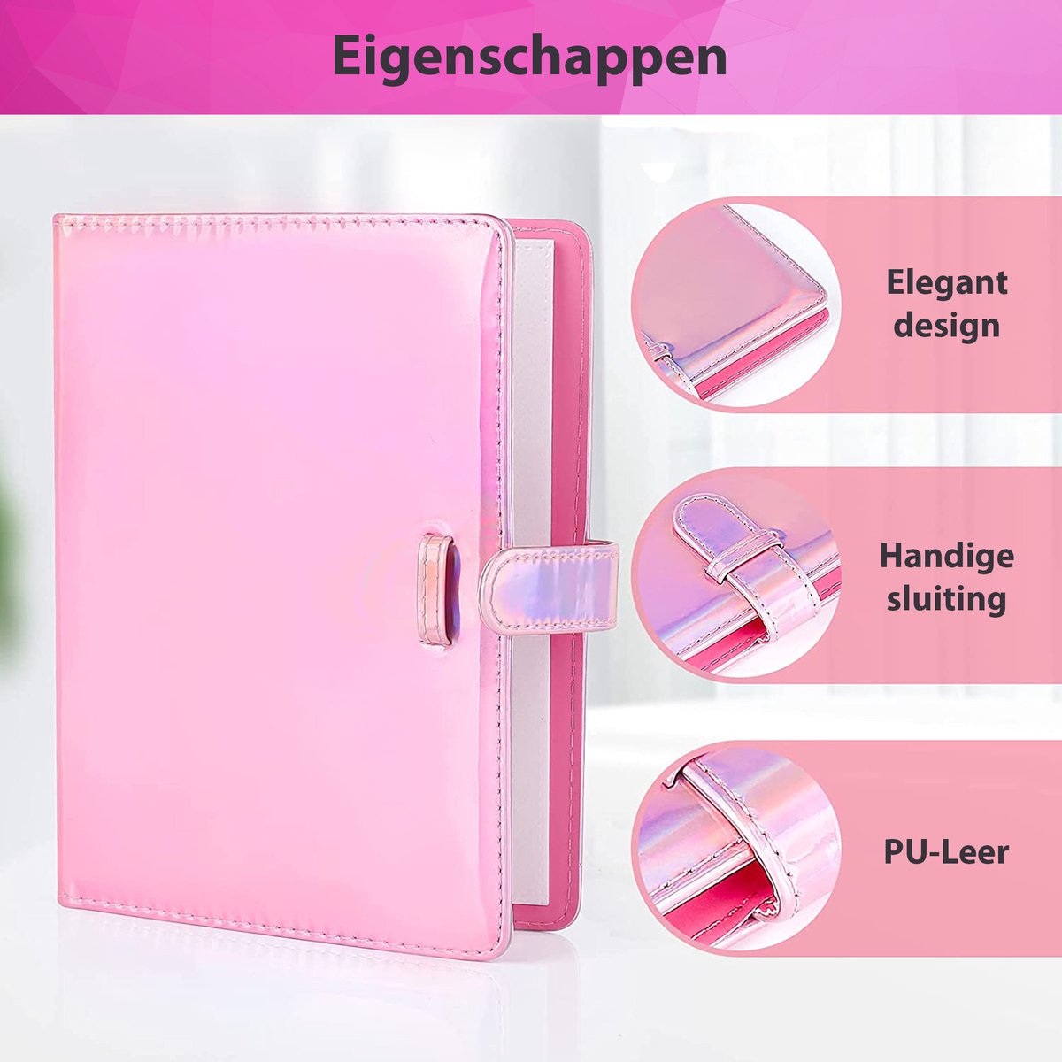 YONO Fotoalbum 128 voor Instant Camera Fotopapier - Fotoboek Geschikt voor Fujifilm Instax Mini 12 / 11 / 9 / 8 / 7s / 25 / 90 / Link / SP-2 / Liplay - Film Polaroid - Kodak en Meer - Roze