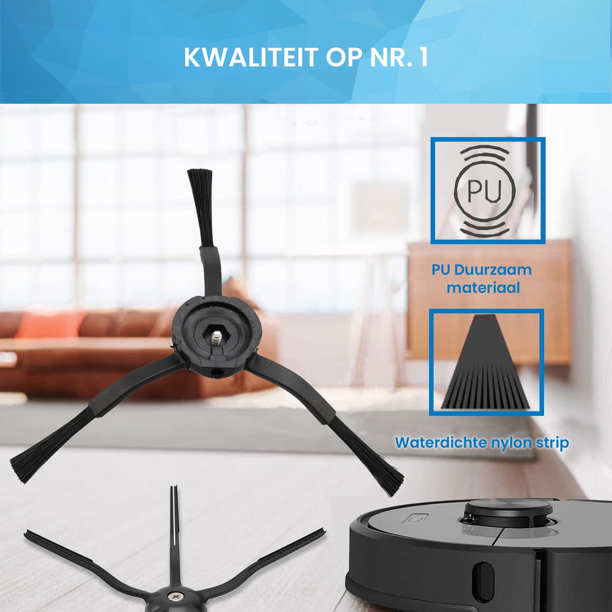 YONO Accessoires Set geschikt voor Xiaomi Mi Roborock S6 / S5 / S4 - S6 Pure / S6 MaxV / E2 / E3 / E4 / E5 / E20 / E25 / E35 / S50 / S65 - Vervangbare Robot Stofzuiger Onderdelen - Filter, Mop en meer - 24 in 1