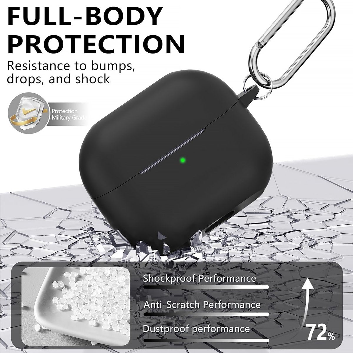 YONO Soft Case geschikt voor Samsung Galaxy Buds 3 / 3 Pro - Siliconen Hoesje - Zwart