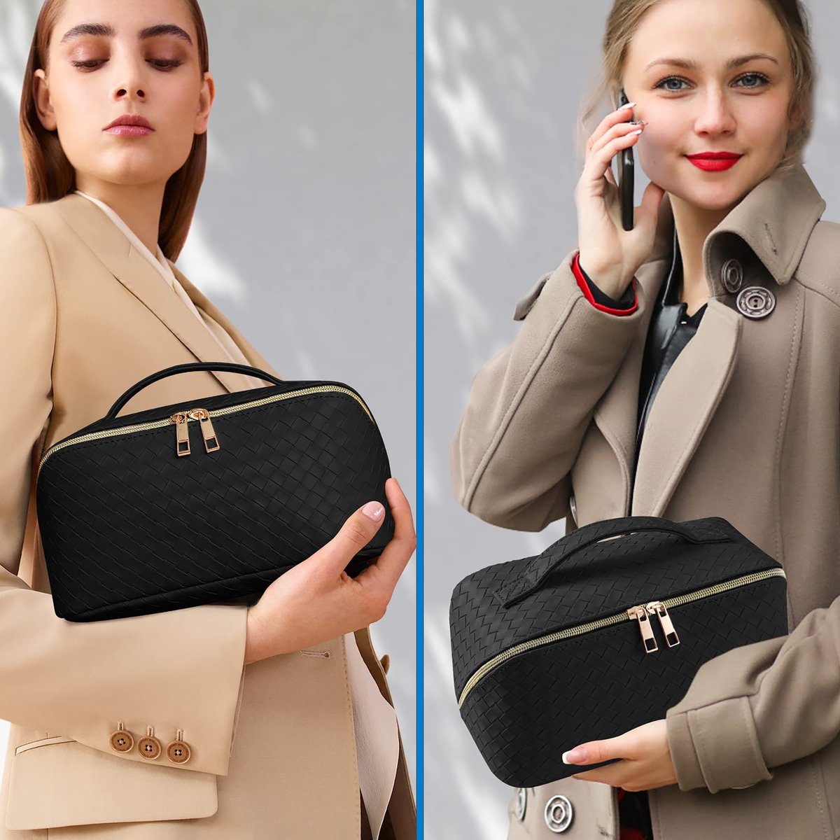 YONO Reis Make Up Tas - Toilettas Etui - Cosmetica Tas - Beauty Case Organizer - Large - Zwart