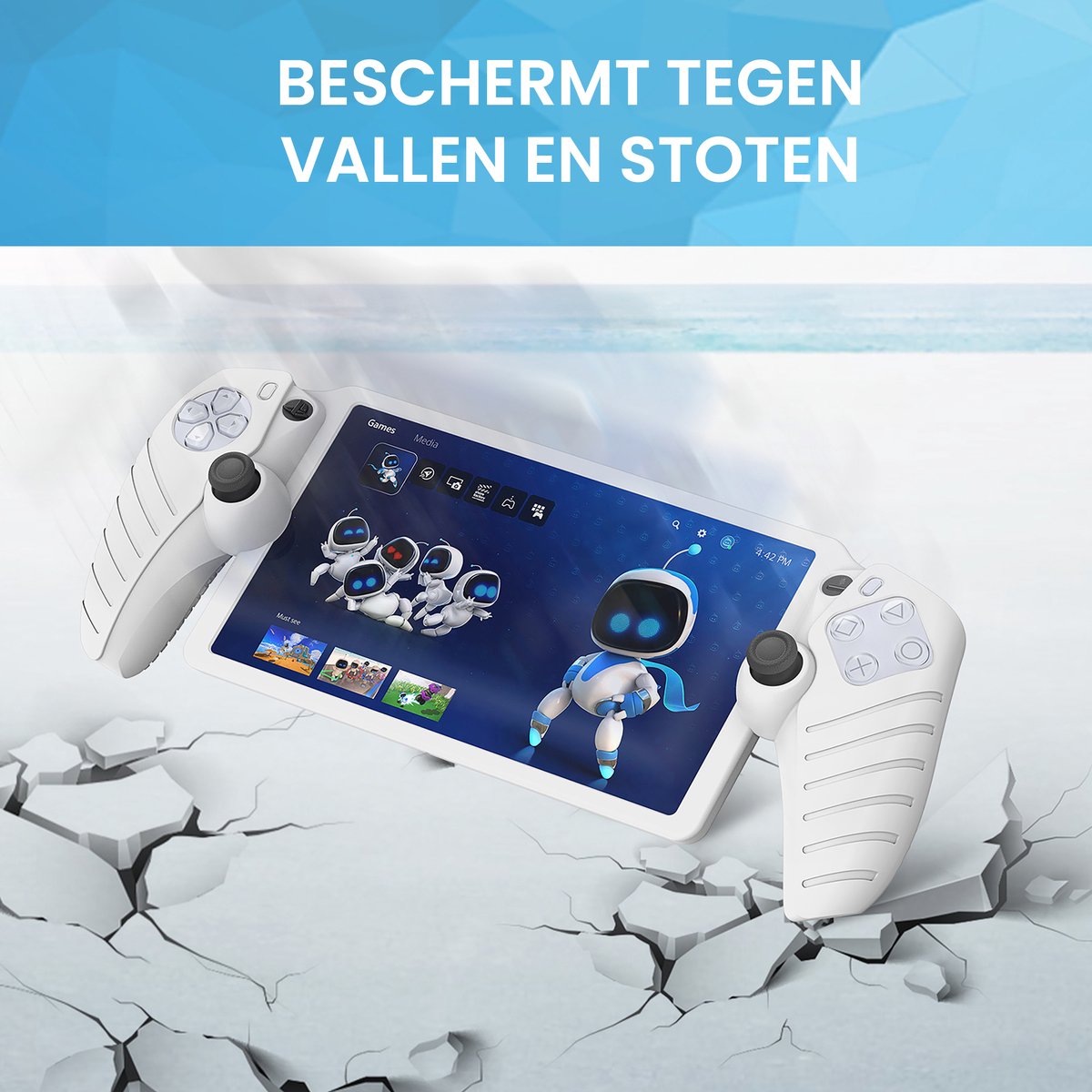 YONO Soft Case geschikt voor Playstation Portal - Siliconen Hoes - Wit