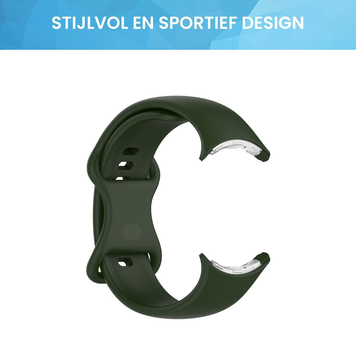 YONO Bandje geschikt voor Google Pixel 2 - Siliconen Armband - Donkergroen