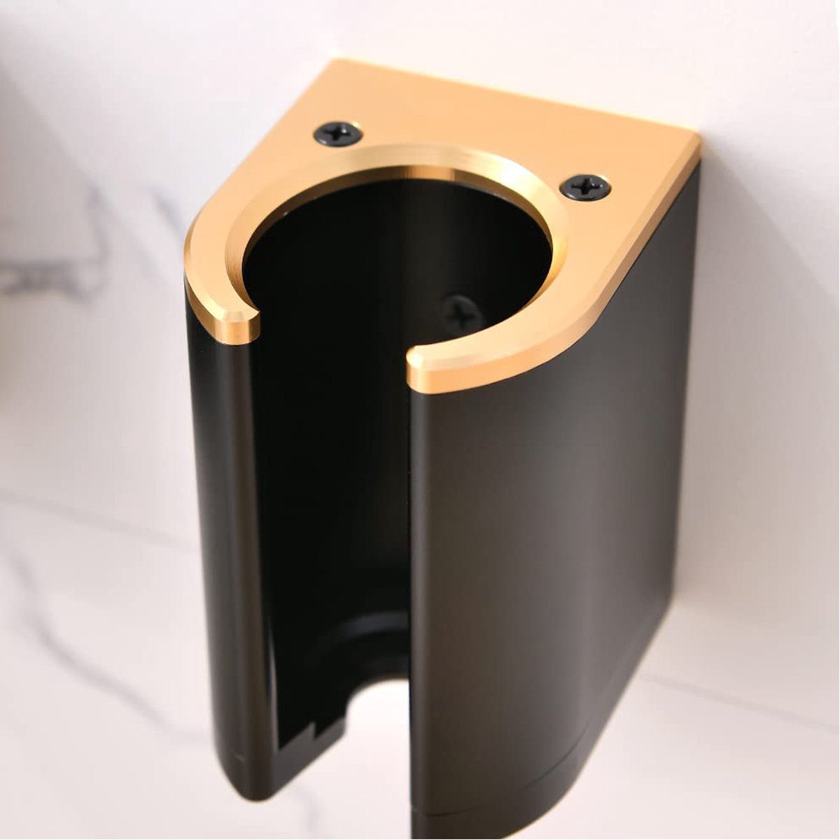 YONO Wand Houder geschikt voor Dyson Airwrap - Muur Bevestiging - Wall Mount - Zwart / Goud