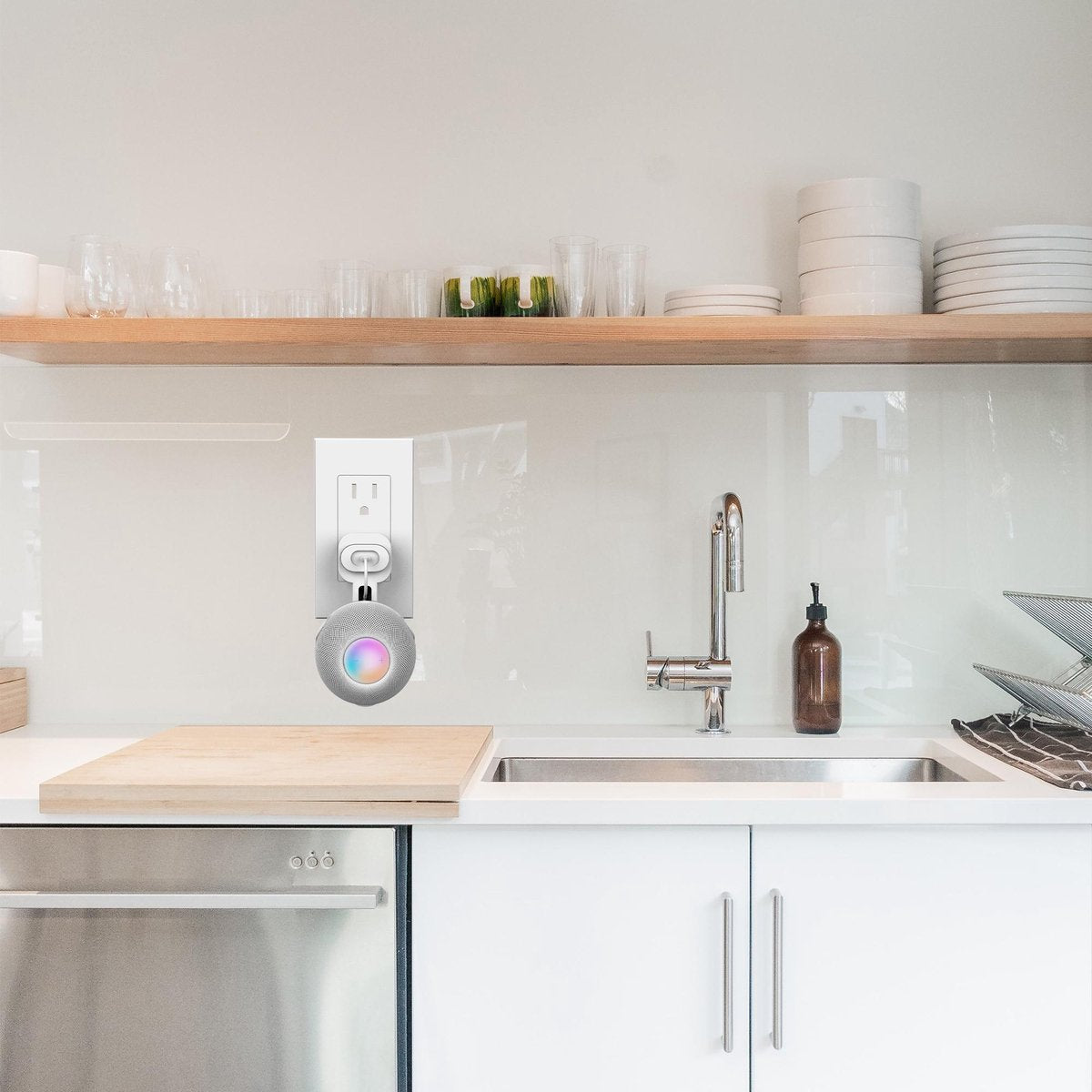 YONO Houder geschikt voor Apple Homepod Mini - Wall Mount - Wit