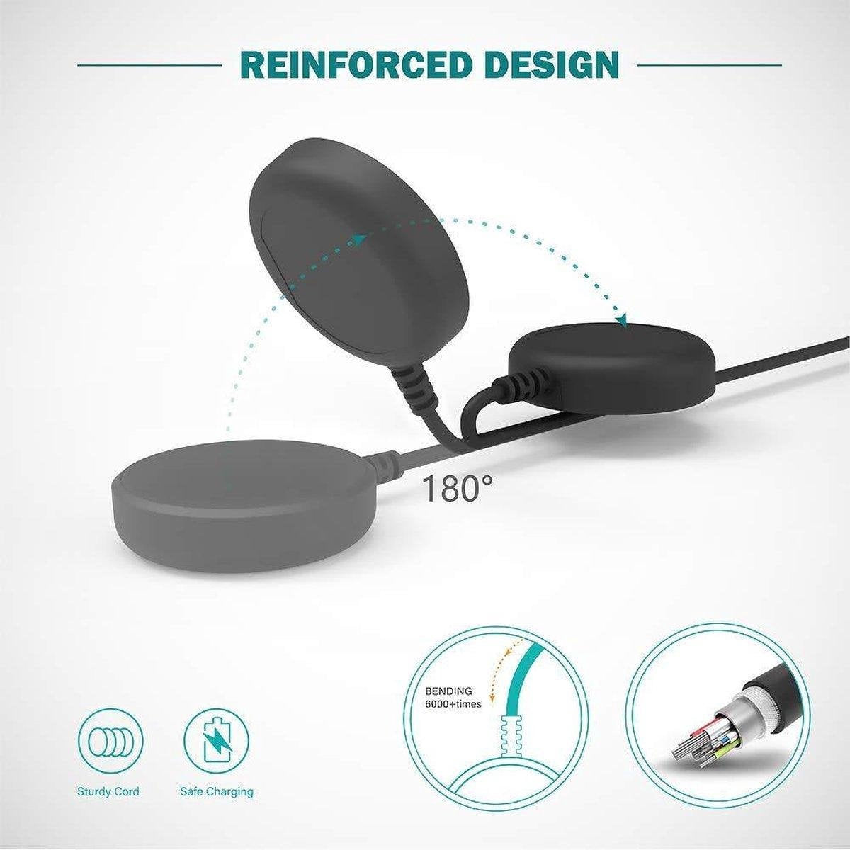 YONO Oplader geschikt voor Samsung Galaxy Watch 5 - 4 - 3 - Active 2 - Oplaadkabel – 1 Meter – Zwart