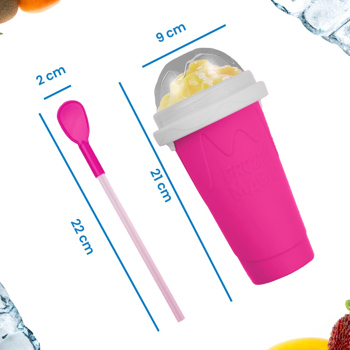 YONO Slushy Maker Cup - Geschikt voor Slush Puppy - Slush Beker - Roze