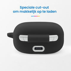 YONO Soft Case geschikt voor JBL Live Pro 2 TWS - Hoesje met Clip - Zwart