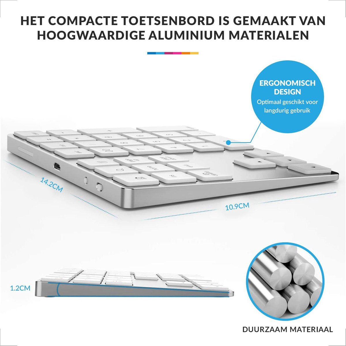 YONO Numpad Draadloos – Numeriek Toetsenbord met Bluetooth – Keypad
