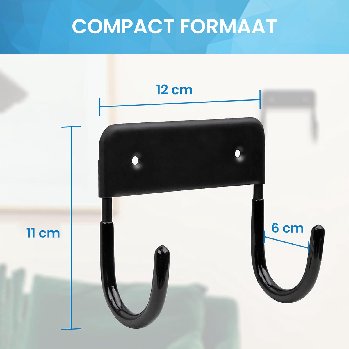 YONO Strijkplank Ophangsysteem - Ophangen Houder Haak - Zwart