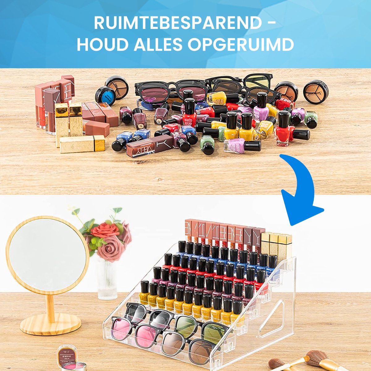 YONO Nagellak Organizer - Opbergen Display Rek - Transparant