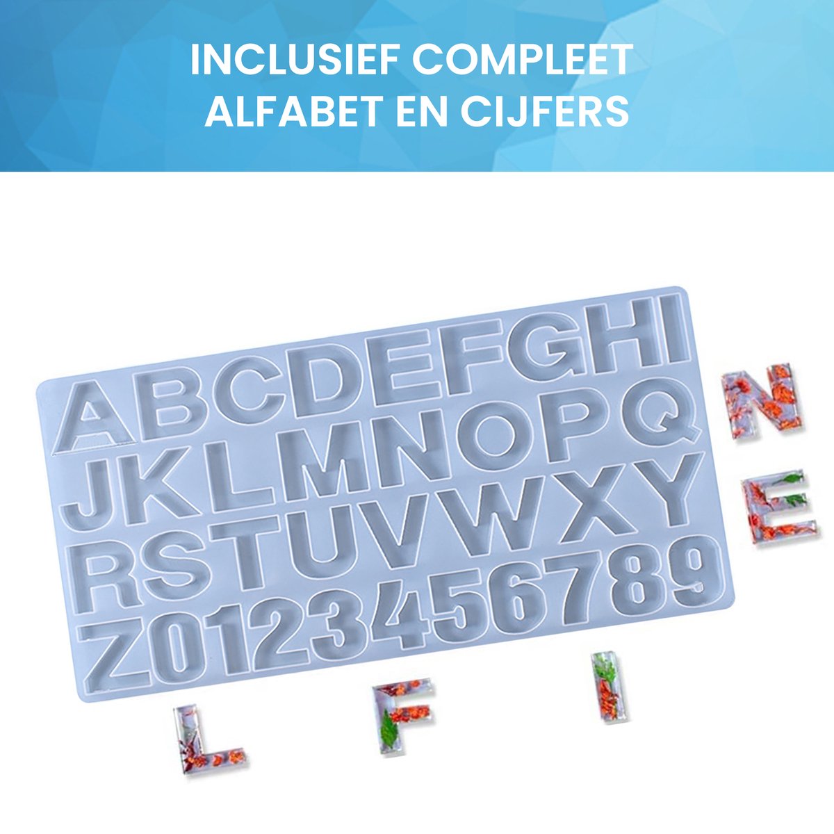 YONO Epoxy Mallen Letters en Cijfers - Siliconen Mal - Alfabet