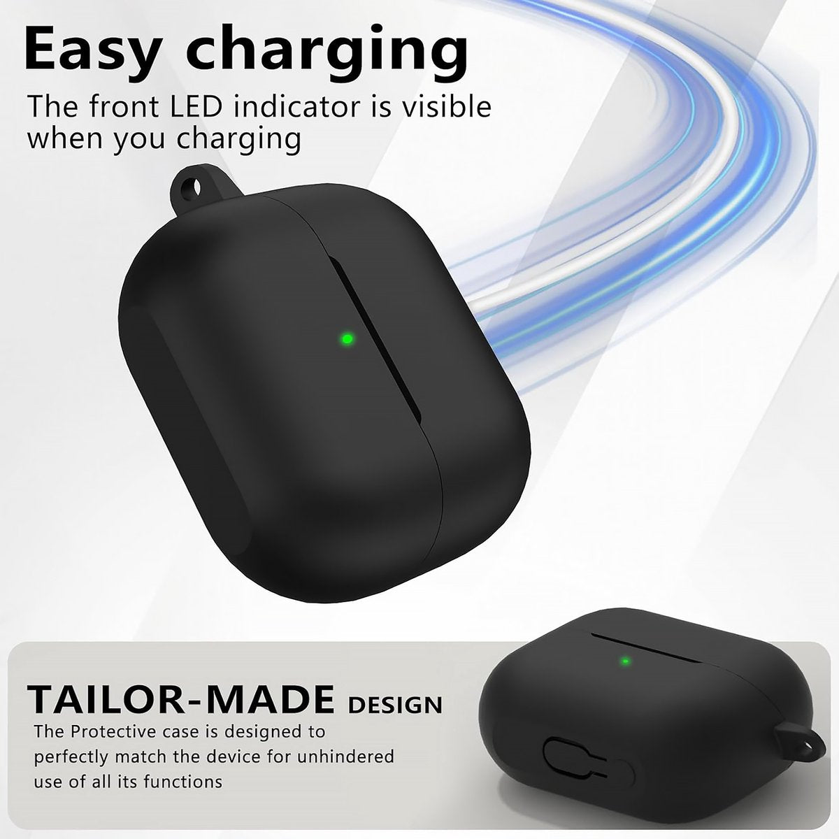 YONO Soft Case geschikt voor Samsung Galaxy Buds 3 / 3 Pro - Siliconen Hoesje - Zwart