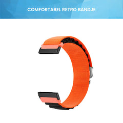 YONO Nylon Loop Bandje geschikt voor Fitbit Versa 4 / Sense 2 - Oranje