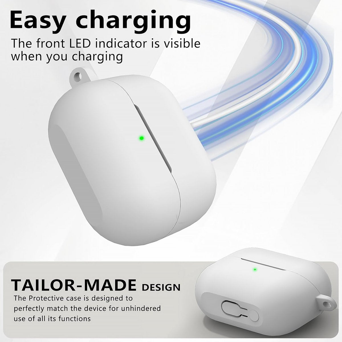 YONO Soft Case geschikt voor Samsung Galaxy Buds 3 / 3 Pro - Siliconen Hoesje - Wit