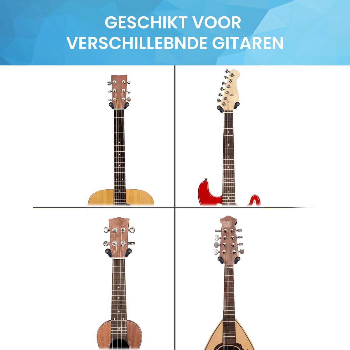 YONO Luxe Gitaar Muurbeugel - Wandbeugel - Ophangbeugel Standaard - Hanger Muur Houder - Hout