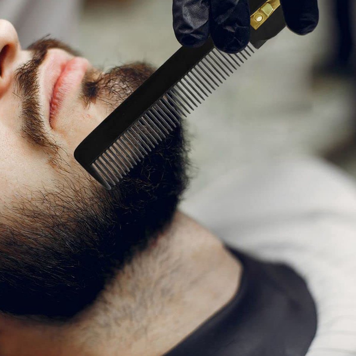 YONO Haar Kam Heren - Opvouwbare Pocket Zakkam - Vlinderkam - Zwart