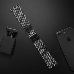 YONO Miami Schakel Bandje 22mm - Horlogebandje geschikt voor Samsung Galaxy Watch 46mm / 3 (45mm) / Gear s3 - Polar Vantage M2 / Grit X - Huawei Watch GT 3 (pro) / 2 - Amazfit GTR - Zwart