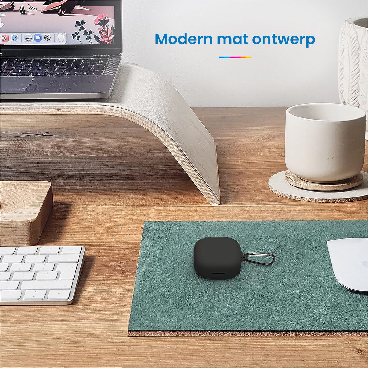 YONO Soft Case geschikt voor JBL Wave 300TWS - Hoesje met Clip - Zwart