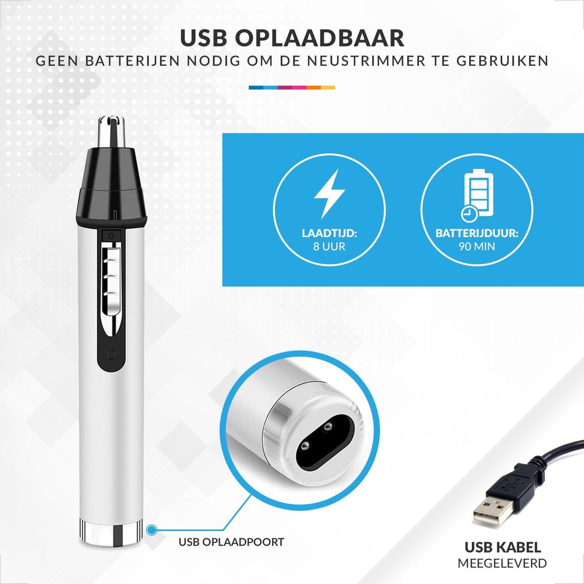 YONO Neustrimmer Multifunctioneel 4 in 1 - Wenkbrauw Trimmer - Oortrimmer - Oplaadbaar - Mannen en Vrouwen