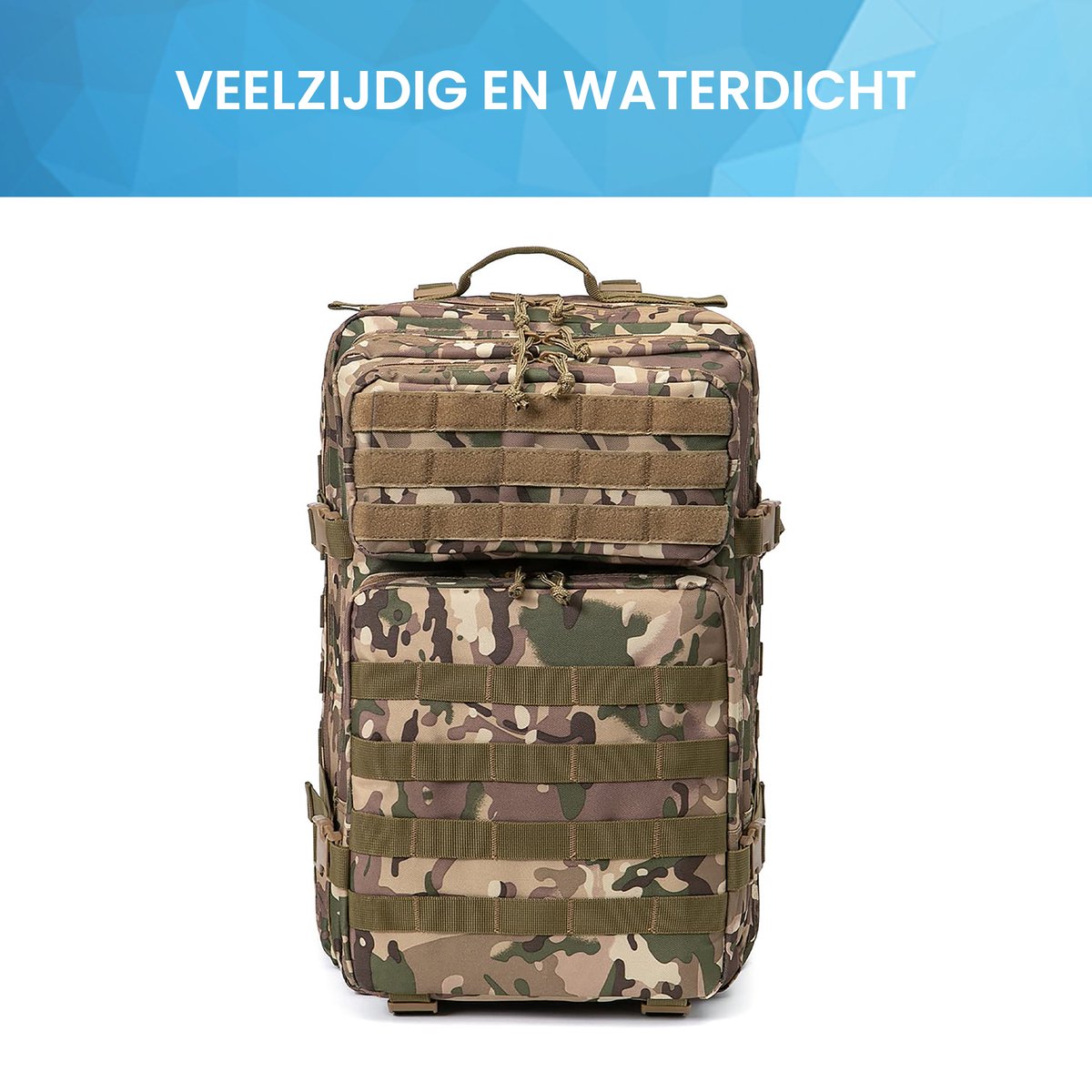 YONO Tactical Backpack Militaire Rugzak - Tactische Wandelrugzak Leger - 45L - Donkergroen Camouflage