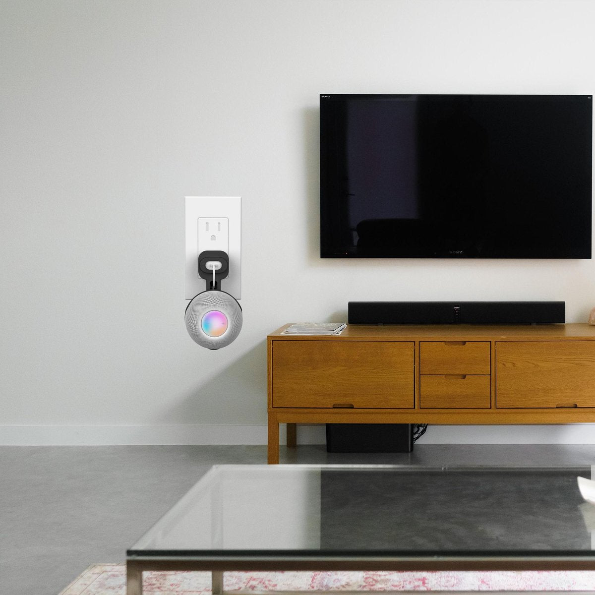 YONO Houder geschikt voor Apple Homepod Mini - Wall Mount - Zwart