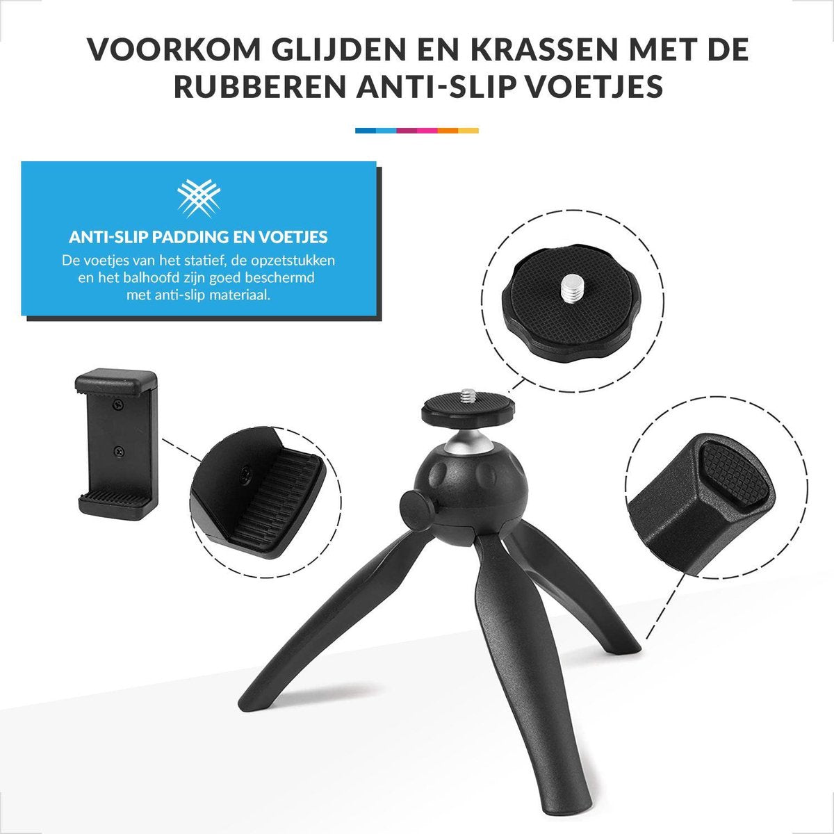 YONO Tripod Compact - Statief voor Smartphone en Camera - Vlog Stick