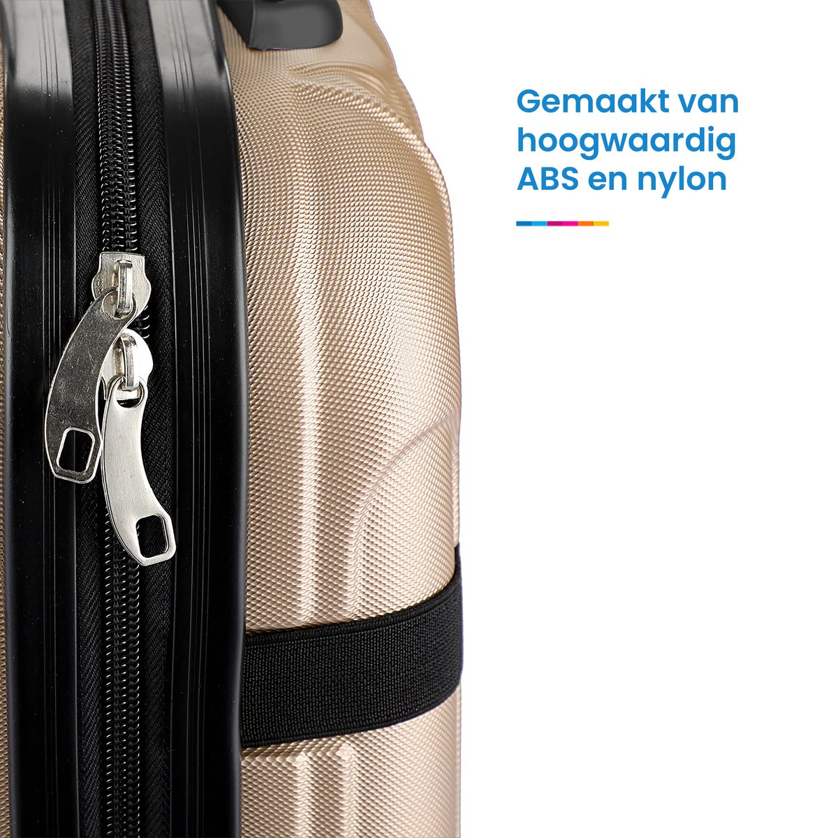 YONO Beautycase Koffer - Luxe Make-up Tas - Handbagage Hard Shell - Champagne